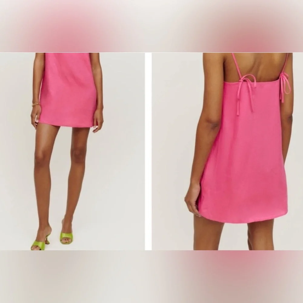 Reformation Aubree linen Mini Dress Size M - Picture 2 of 10